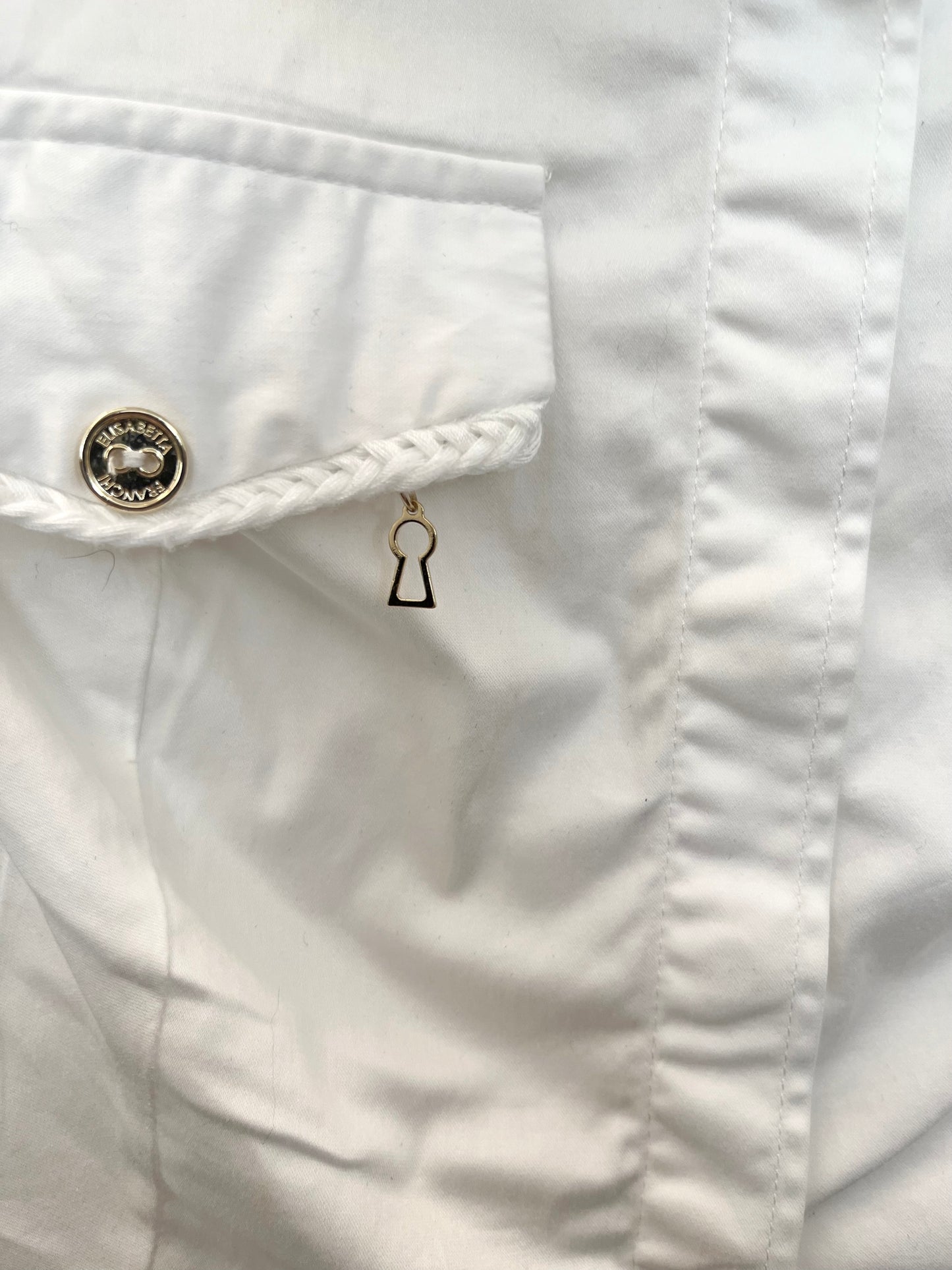 Camicia cropped Elisabetta Franchi strutturata con charm