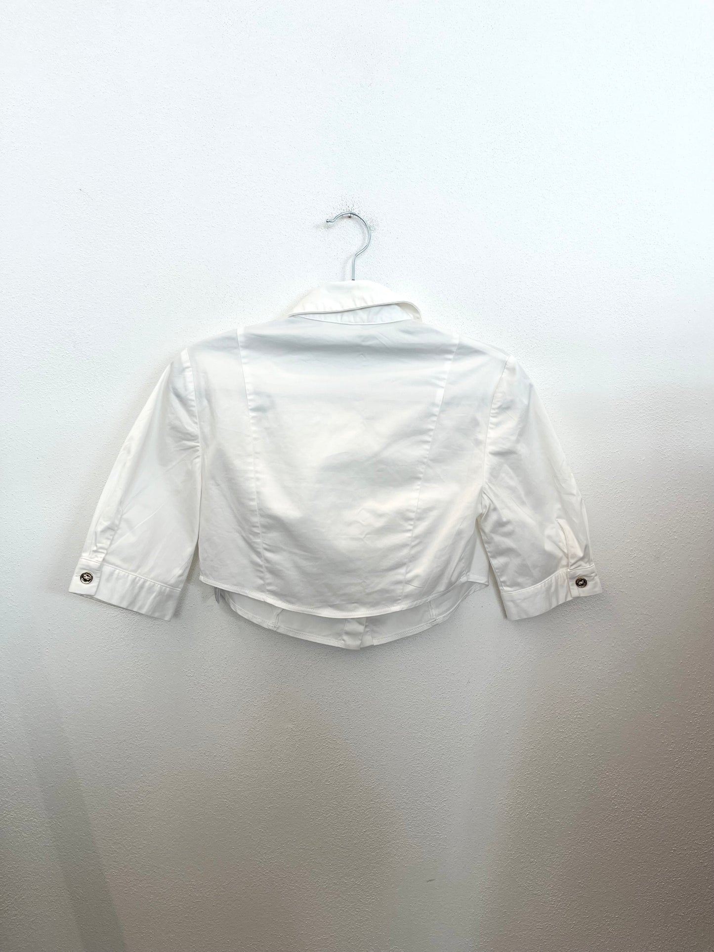 Camicia cropped Elisabetta Franchi strutturata con charm