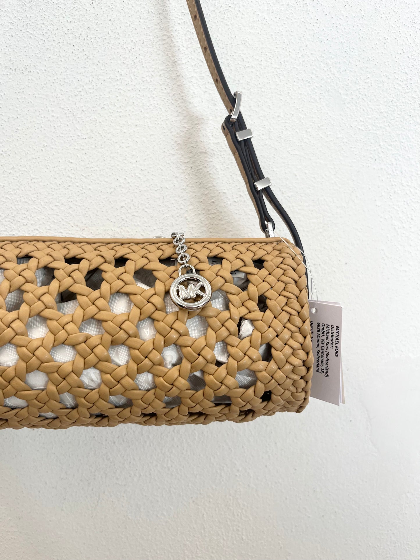 Borsa Michael Kors a cilindro intrecciata con tracolla