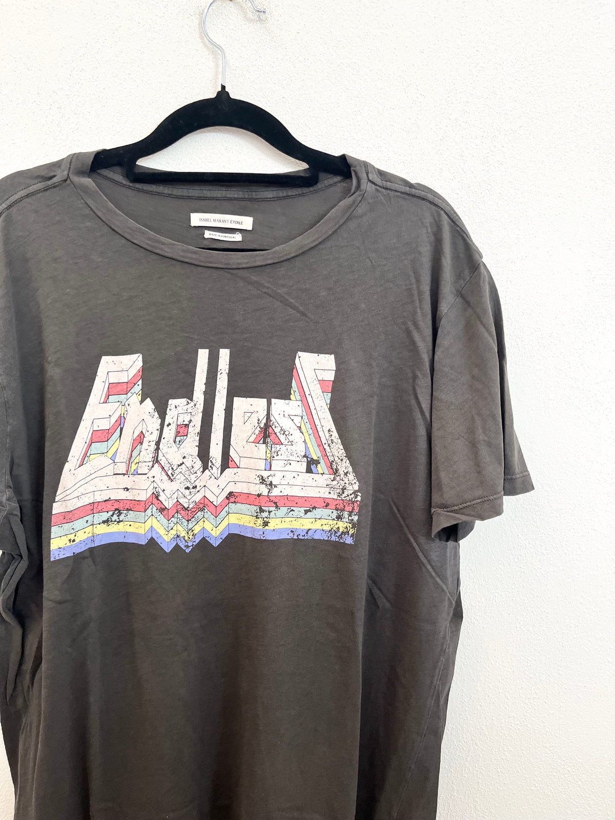 T-Shirt Isabel Marant Vintage con Grafica "Endless" e Dettagli Arcobaleno