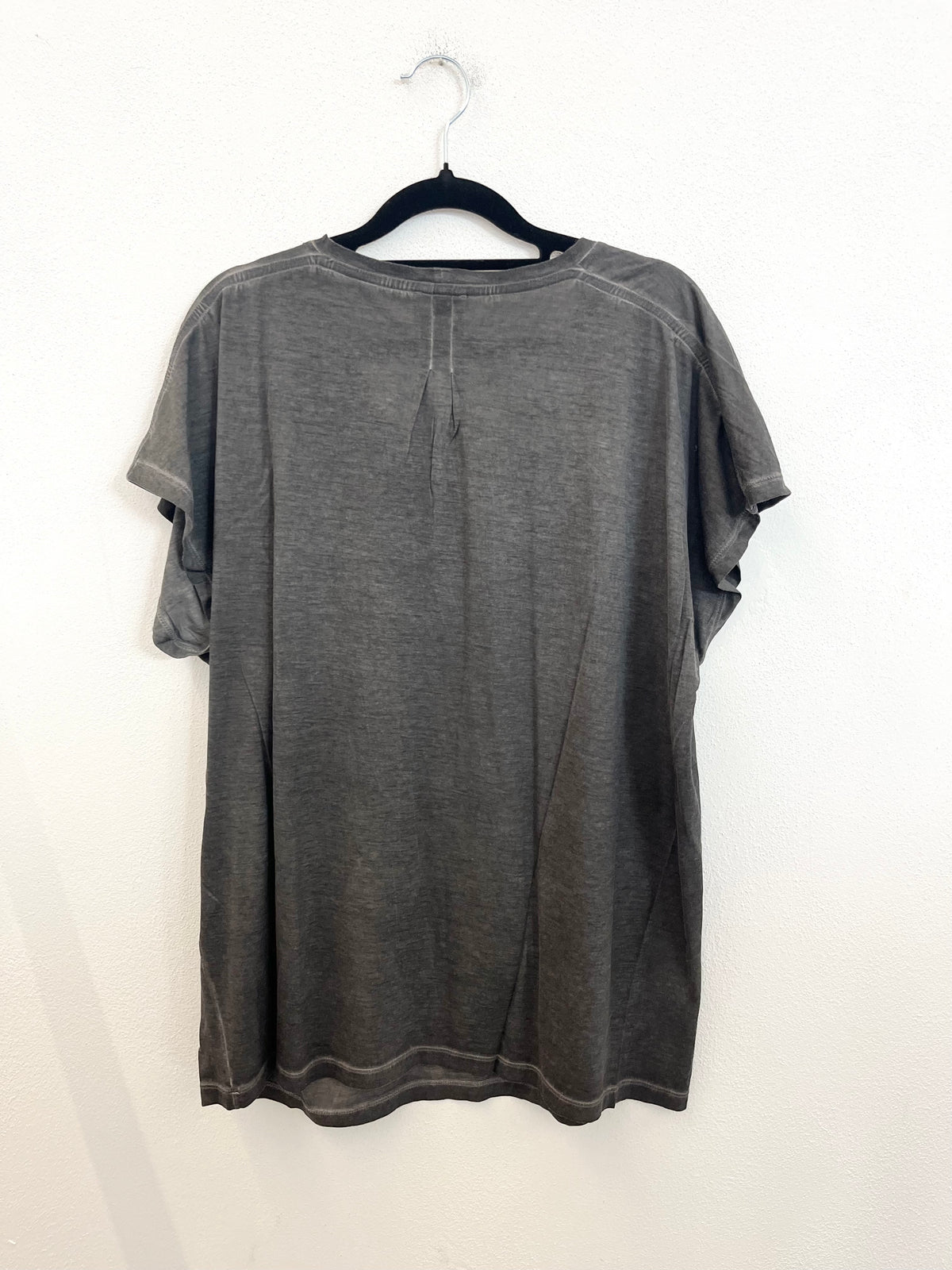 T-Shirt Saint Laurent Oversize Effetto Scolorito con Taschino