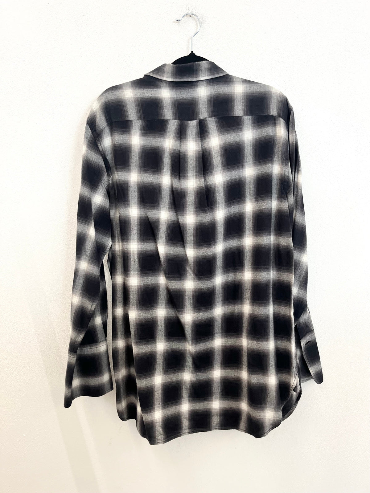 Camicia Over Aspesi a Quadri Antracite e Panna