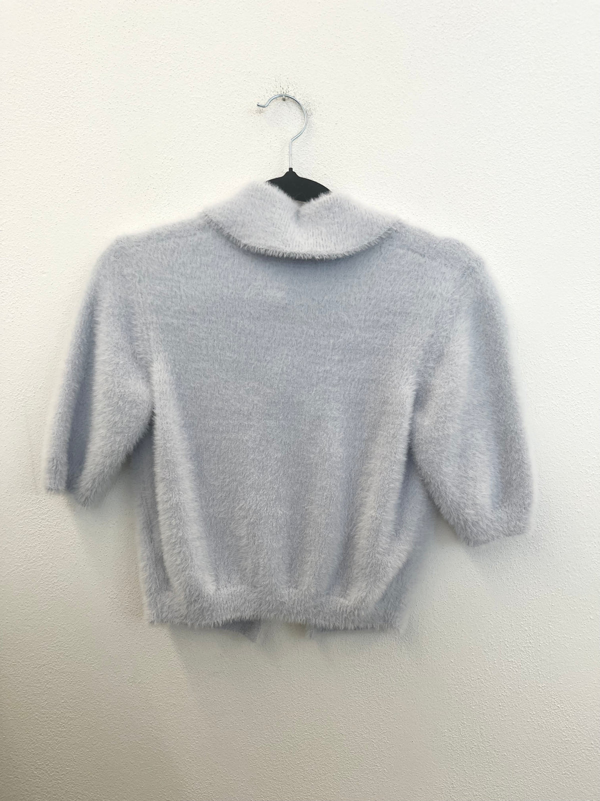 Cardigan Elisabetta Franchi in maglia fluffy a maniche corte