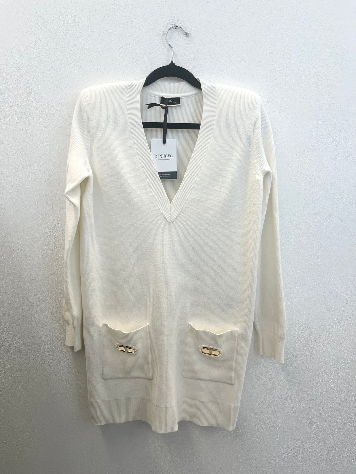 Abito Elisabetta Franchi in maglia con scollo a V