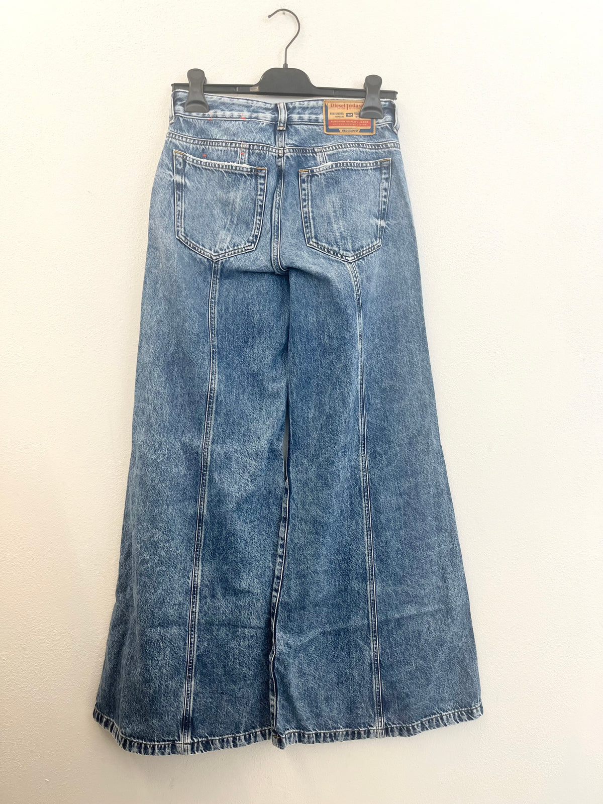 Jeans Wide Leg a Pannelli Diesel
