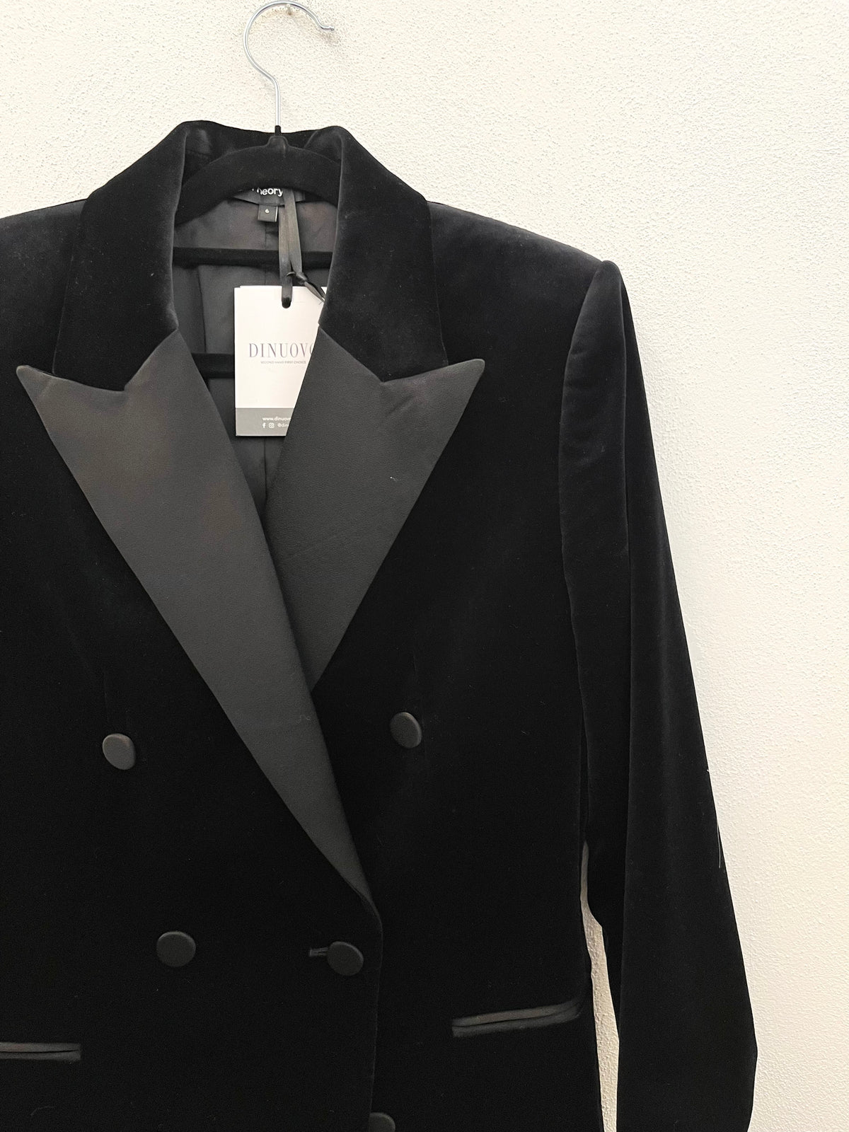 Blazer Theory Doppio Petto in Velluto