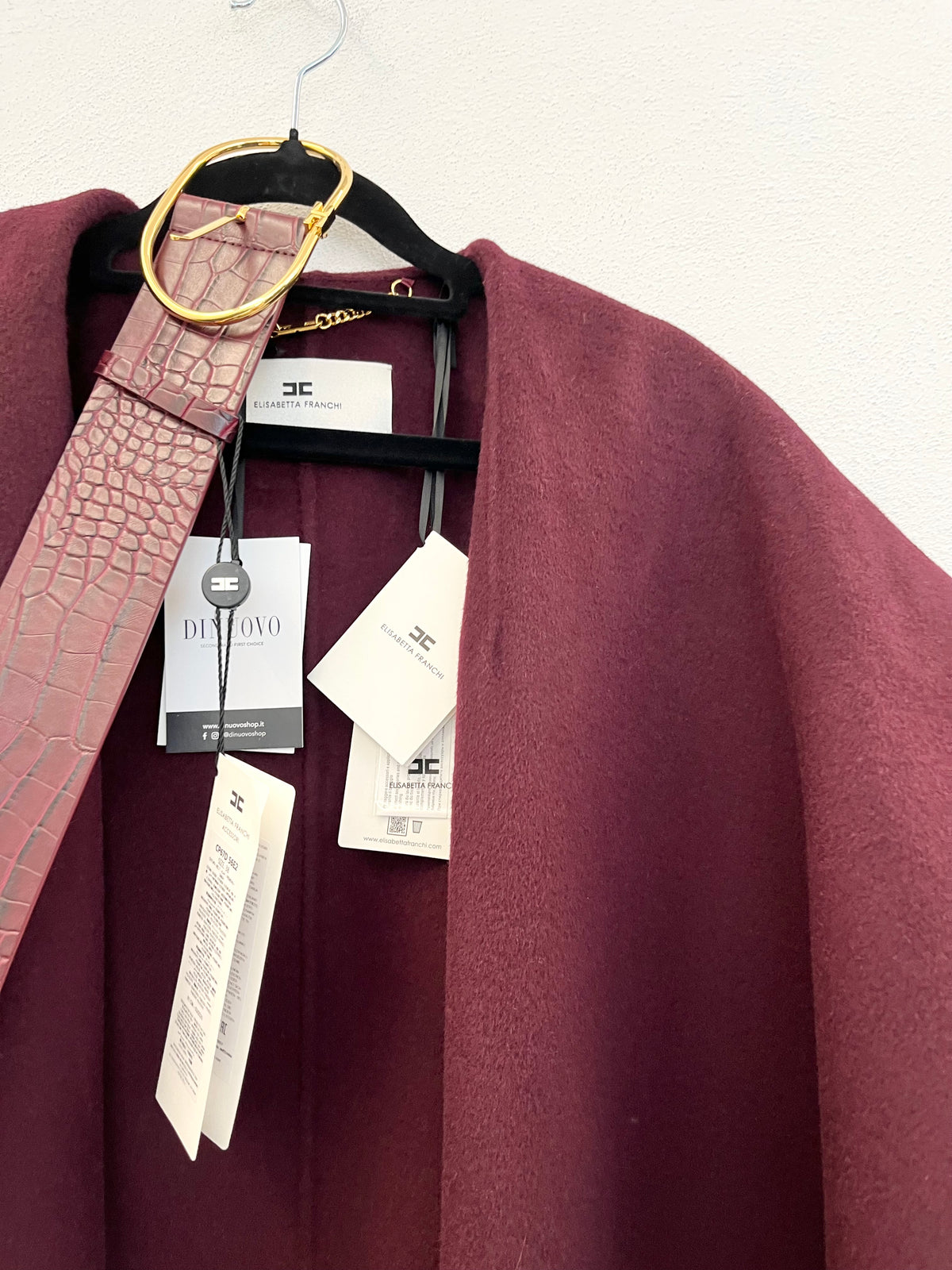 Cappotto in lana Elisabetta Franchi con Cintura