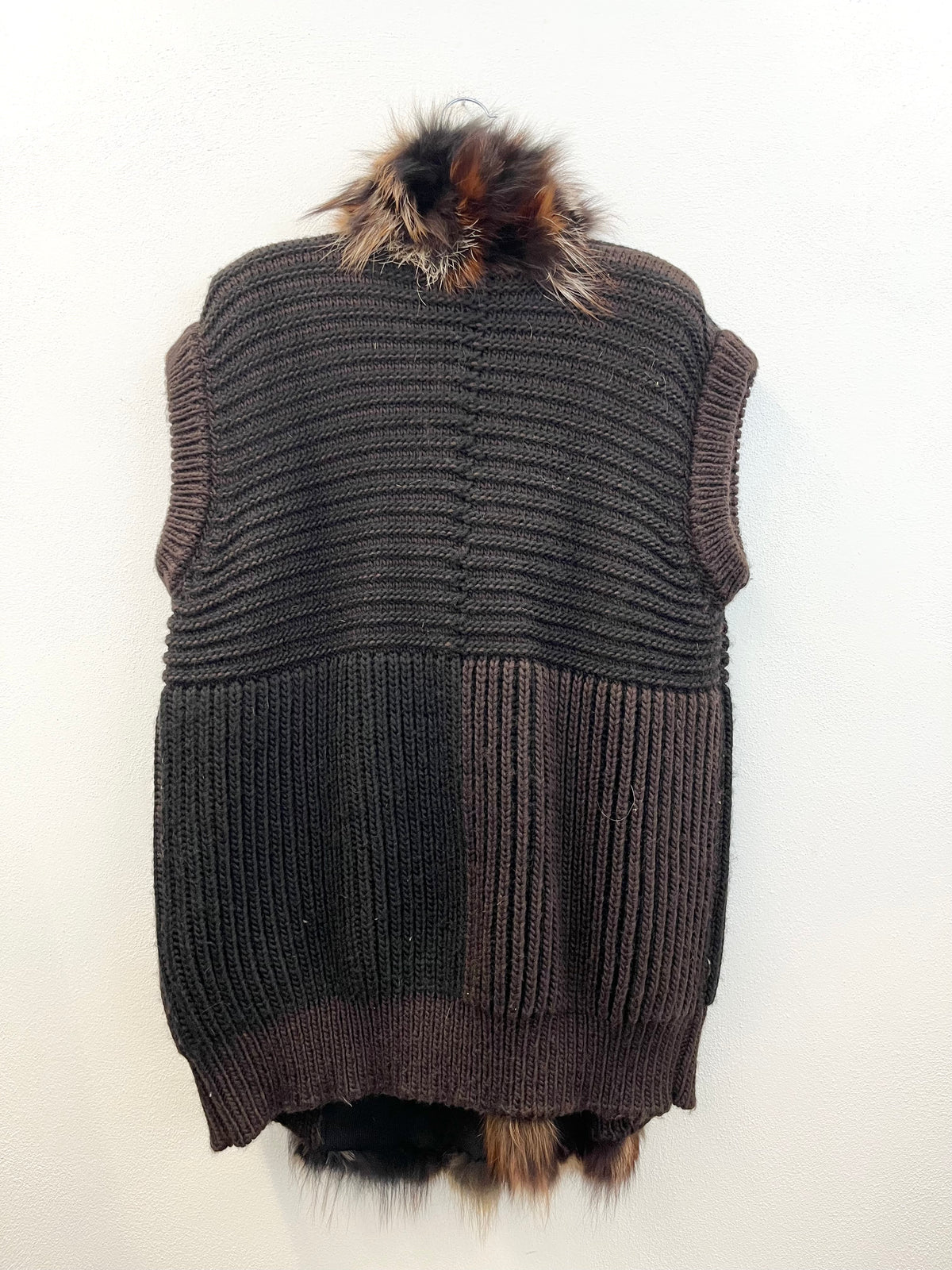 Gilet in maglia Sword con dettaglio in pelliccia