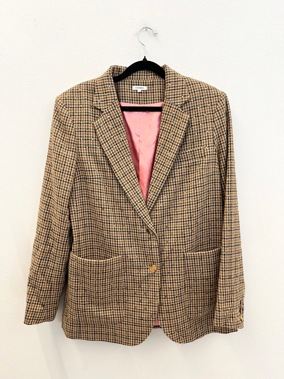 Blazer Manoush in Tweed Principe di Galles&nbsp;
