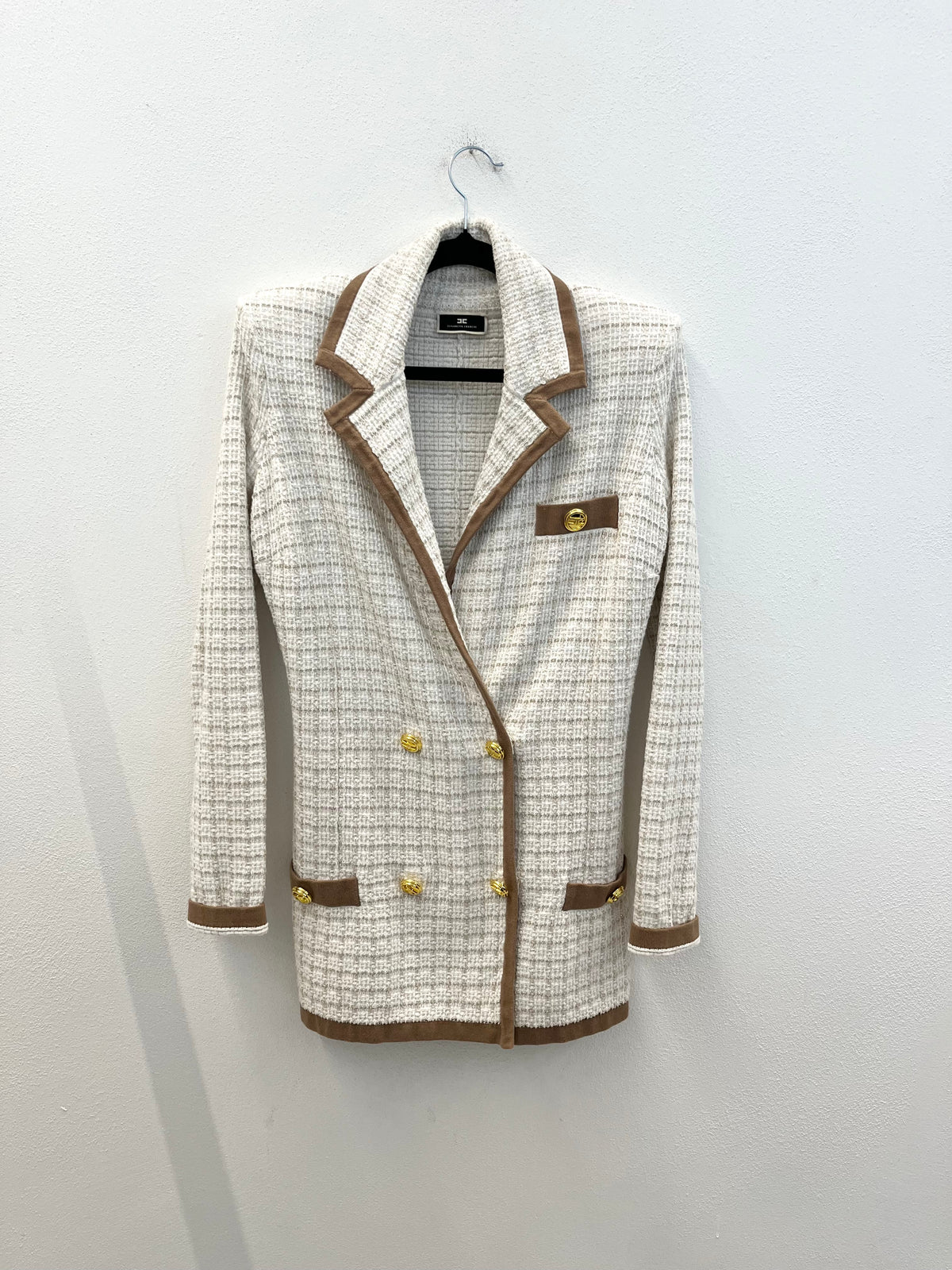 Blazer doppiopetto Elisabetta Franchi in tweed