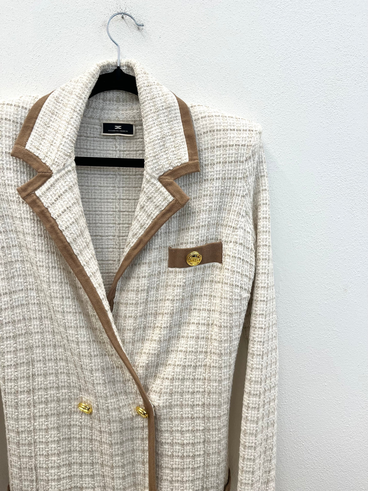 Blazer doppiopetto Elisabetta Franchi in tweed
