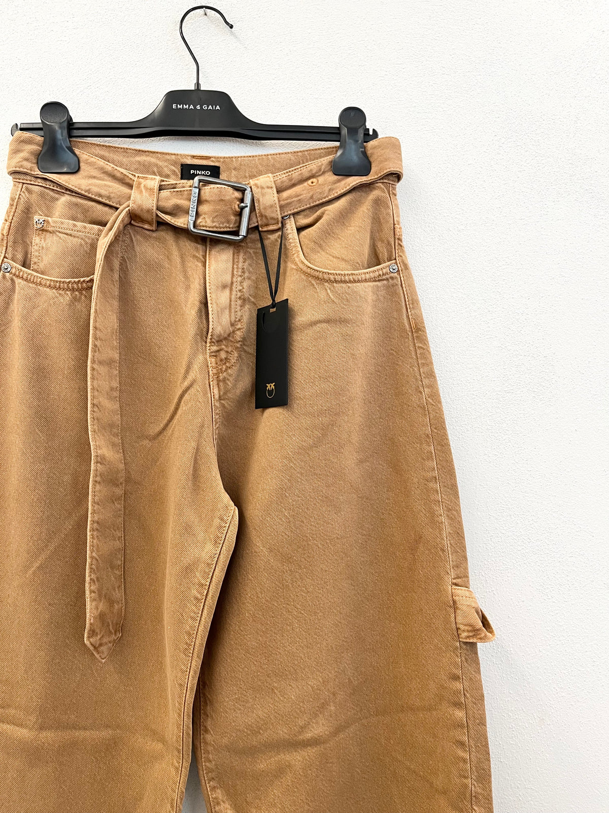 Jeans cargo Pinko con cintura in coordinato
