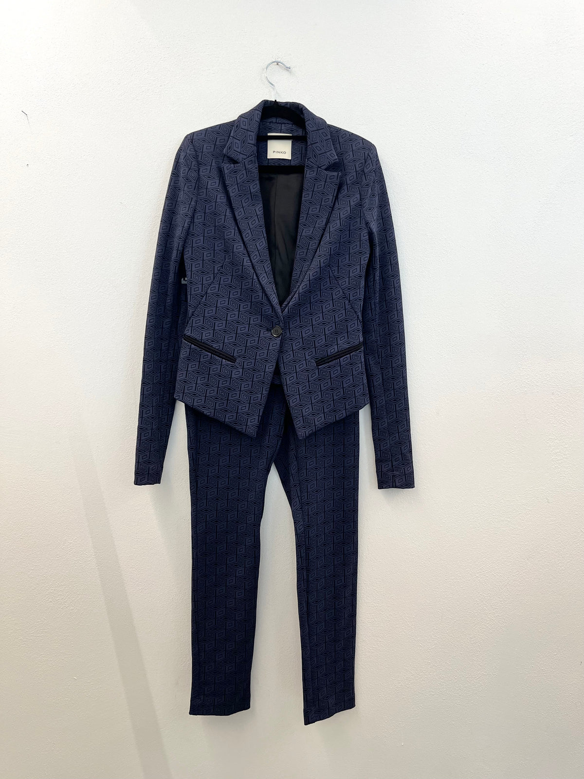 Tailleur Pinko giacca e pantaloni con motivo geometrico