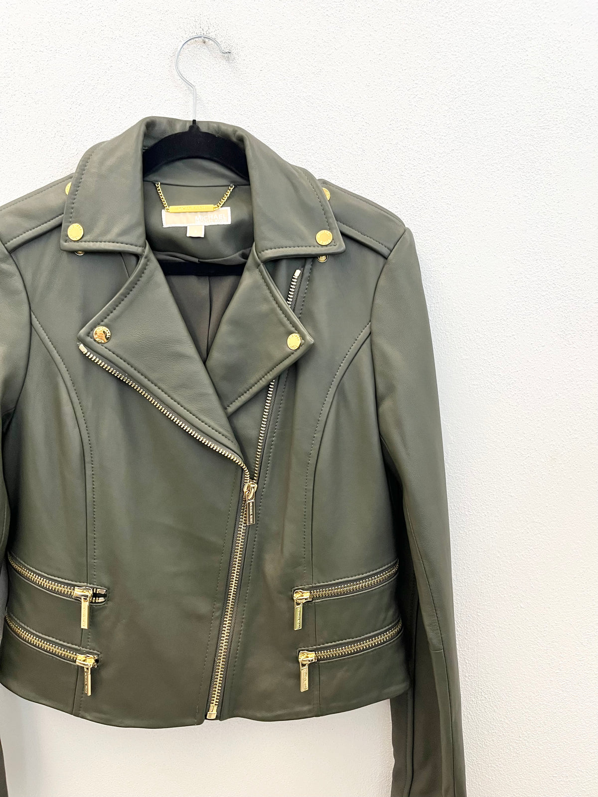 Giacca biker Michael Kors in vera pelle