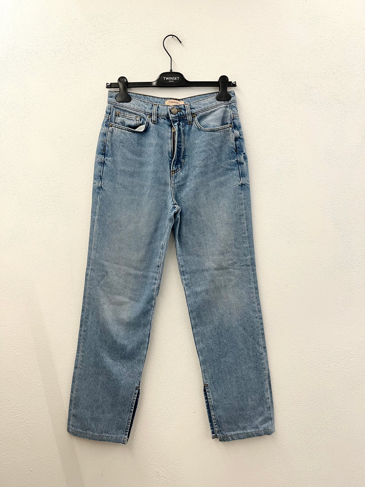 Jeans dritti Twin Set con spacchetti al fondo