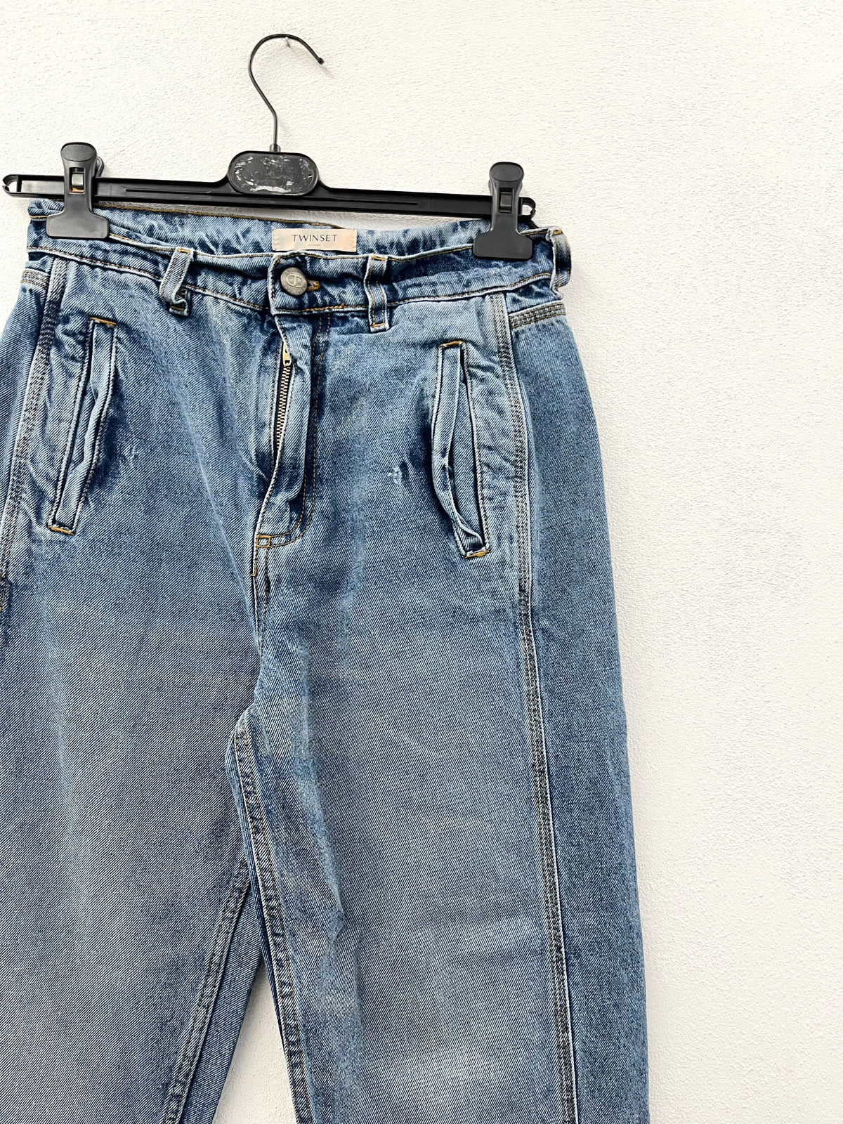 Jeans slouchy Twin Set con tasche frontali