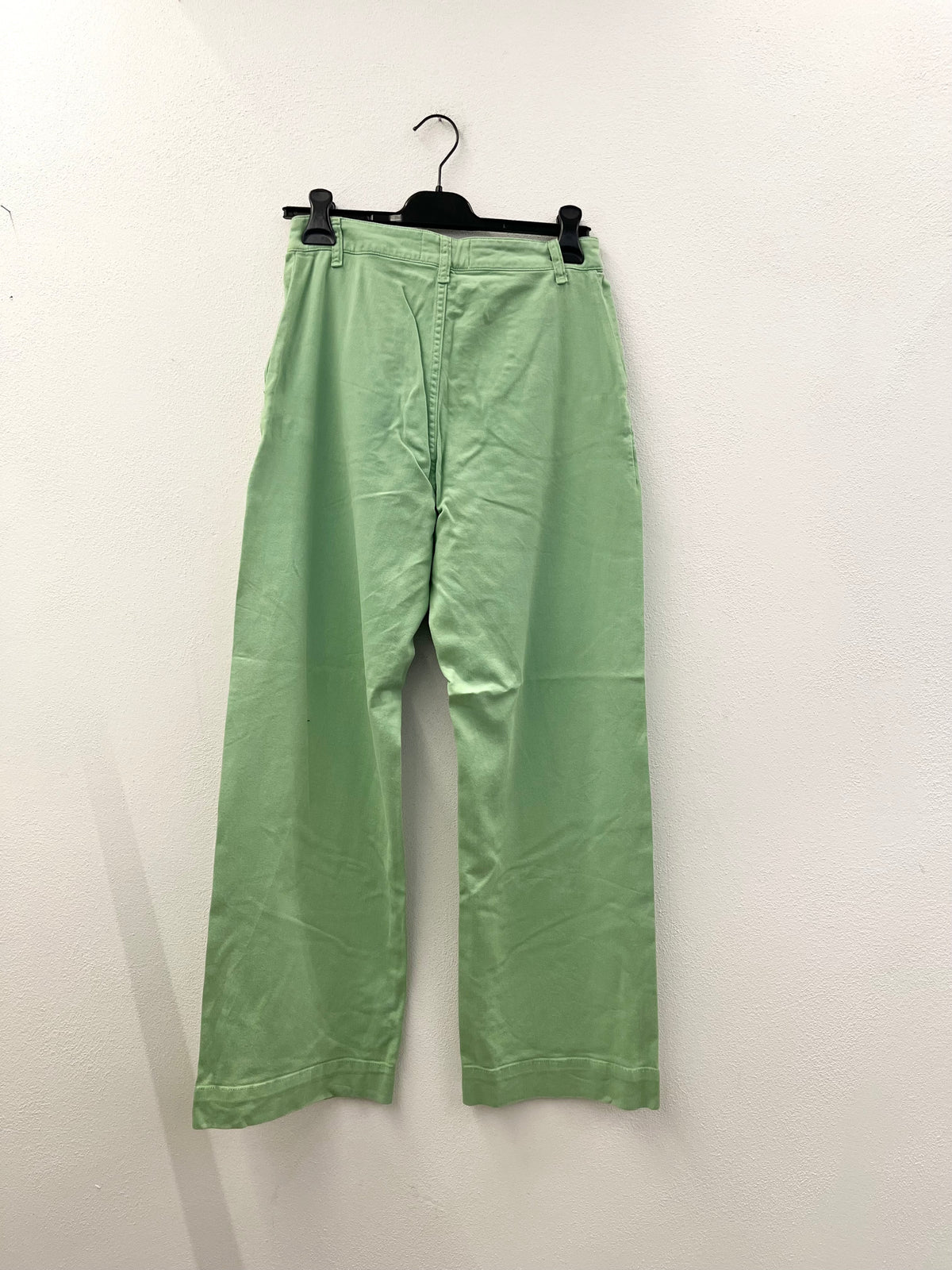 Pantaloni ampi SoloTre in cotone verde salvia