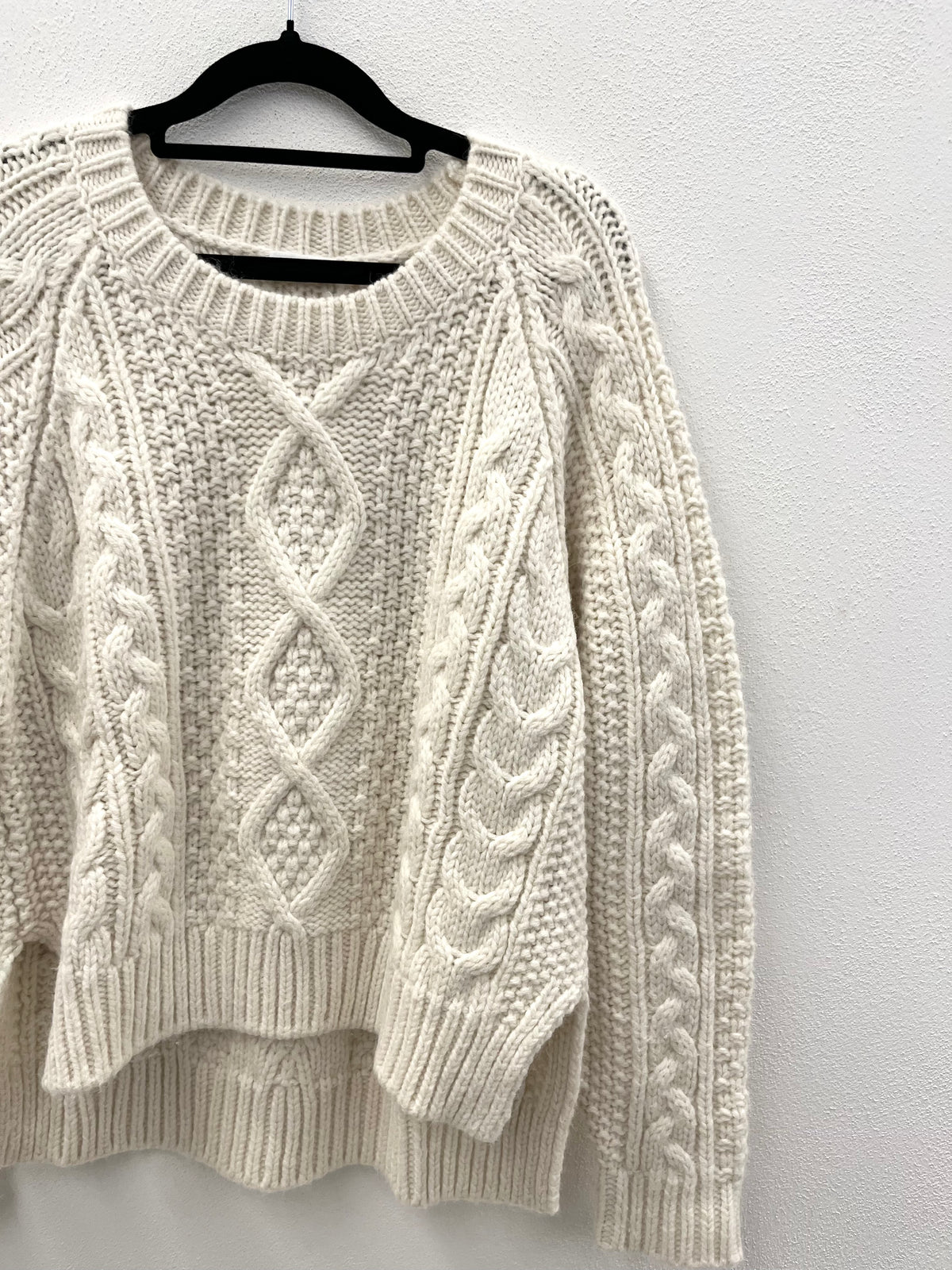Maglione Parosh oversize in lana con trecce