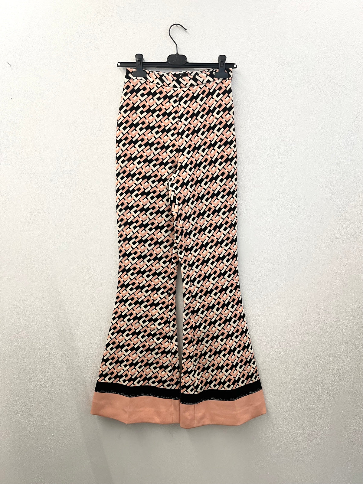 Elisabetta Franchi Geometric Pattern Flared Trousers