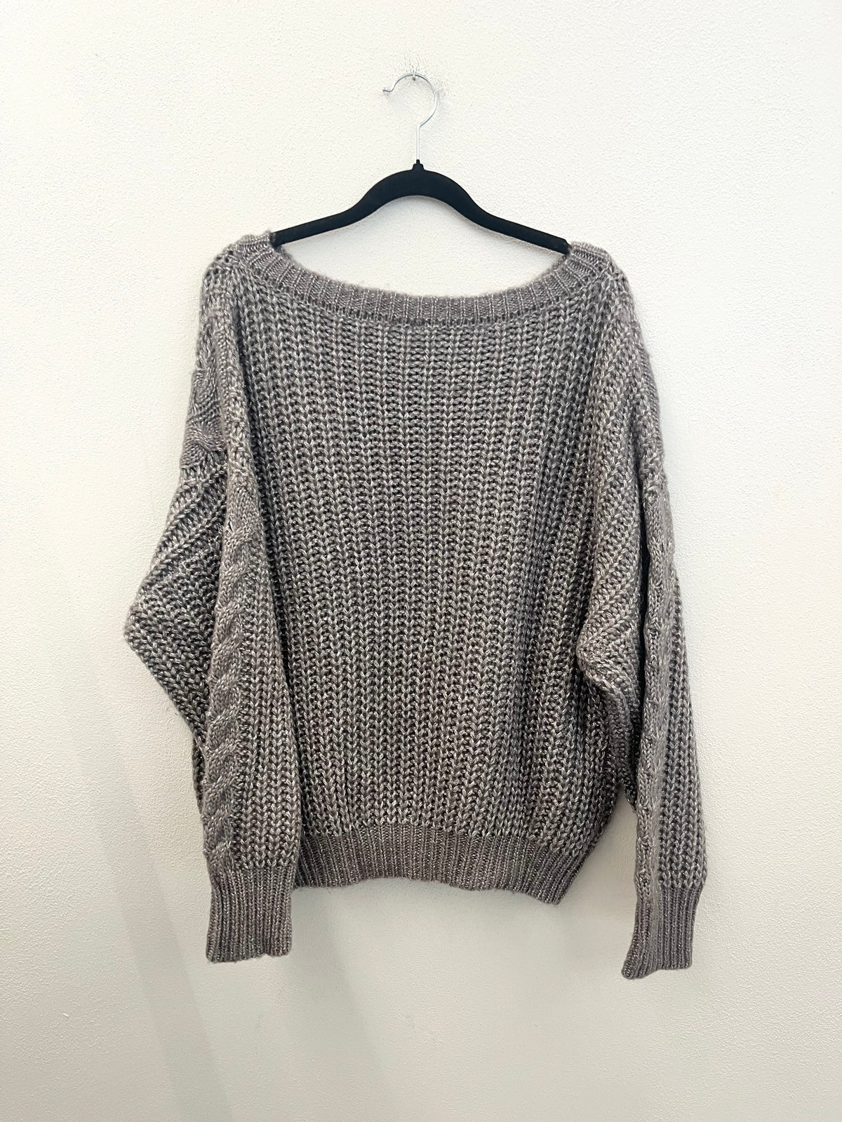Maglione a Trecce Bronzo Snobby Sheep in Lana e Lurex