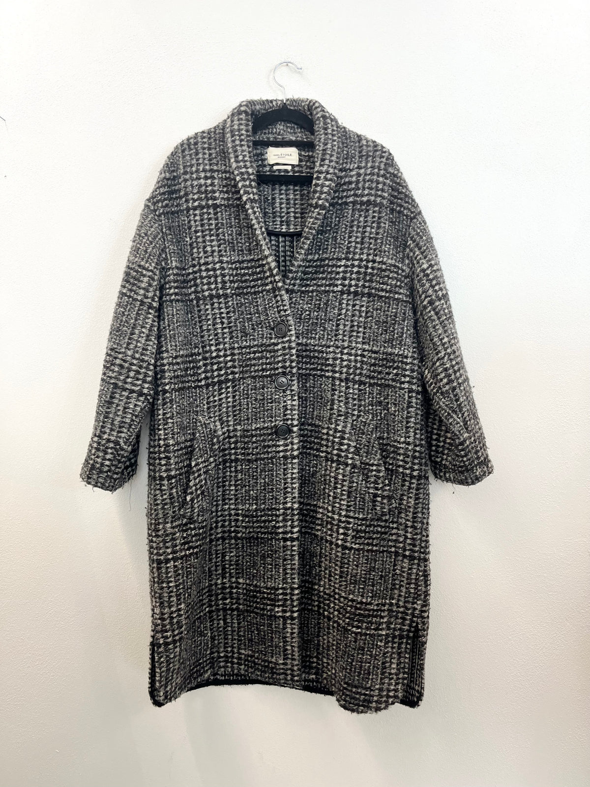 Cappotto Isabel Marant Étoile Quadretti Grigio
