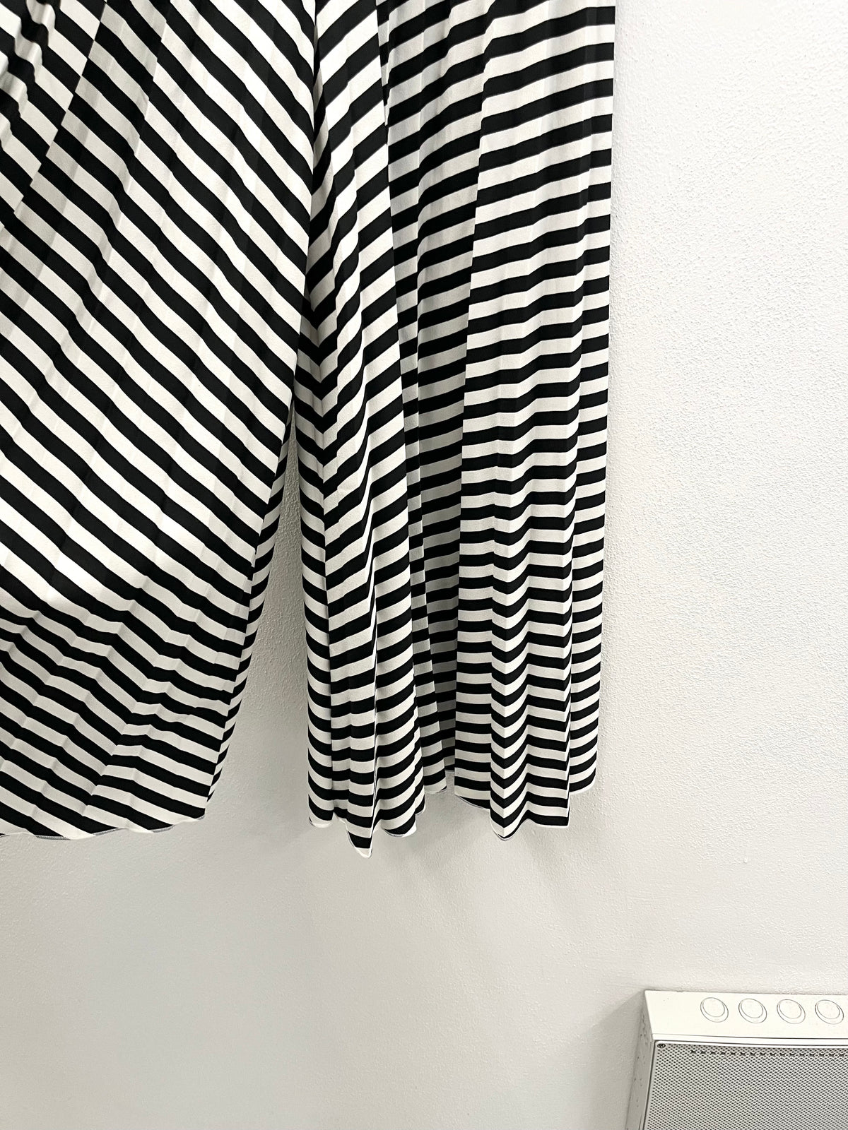 Pantaloni a Righe Croche Bianco Nero