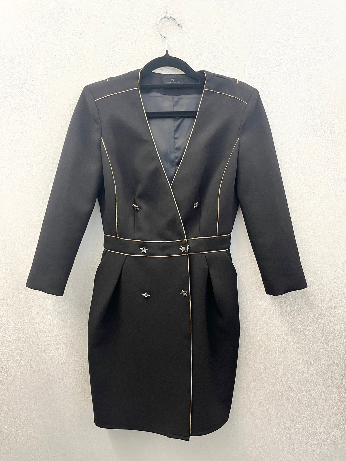 Vestito Stile Blazer Nero Elisabetta Franchi