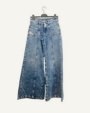 Jeans Wide Leg a Pannelli Diesel