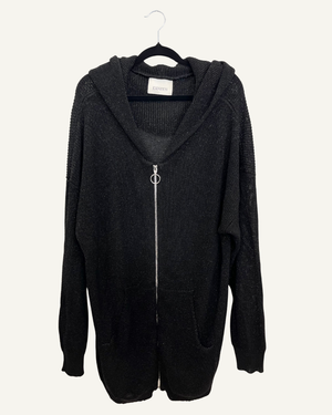 Cardigan Laneus con Cappuccio e Zip