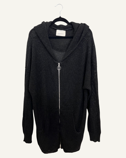 Cardigan Laneus con Cappuccio e Zip