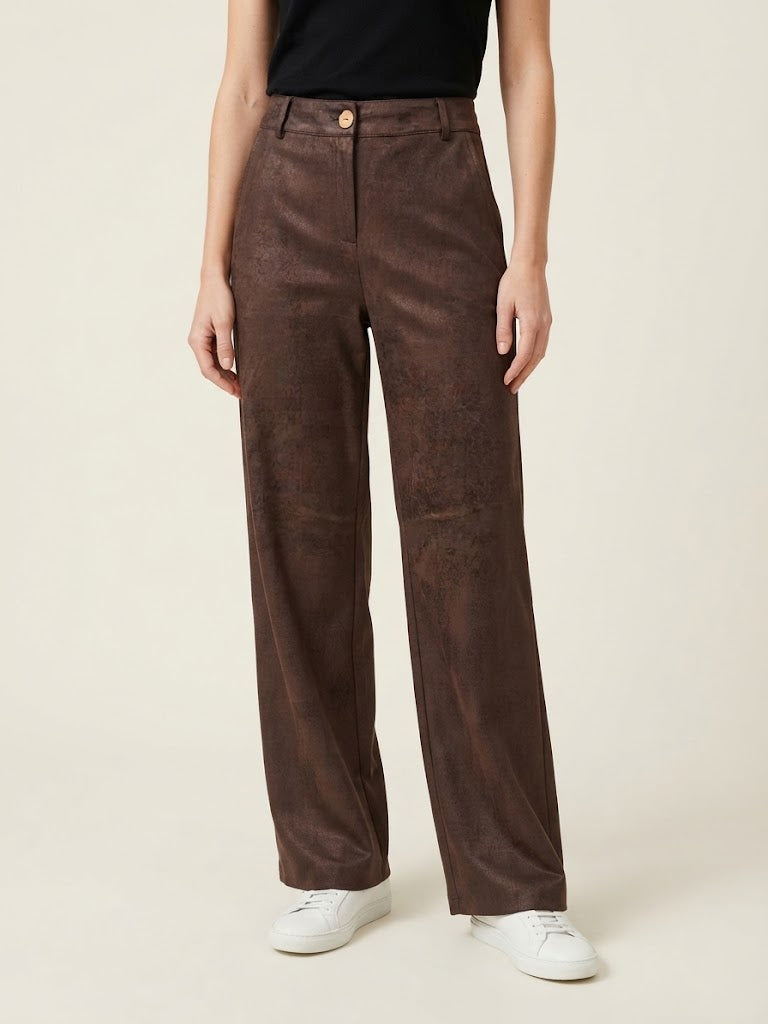Pantaloni Moki B effetto pelle