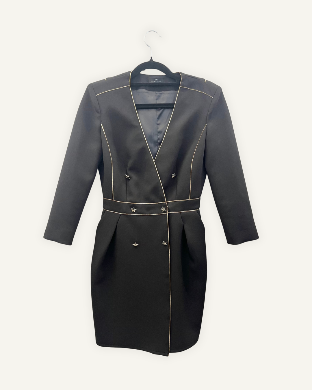 Vestito Stile Blazer Nero Elisabetta Franchi