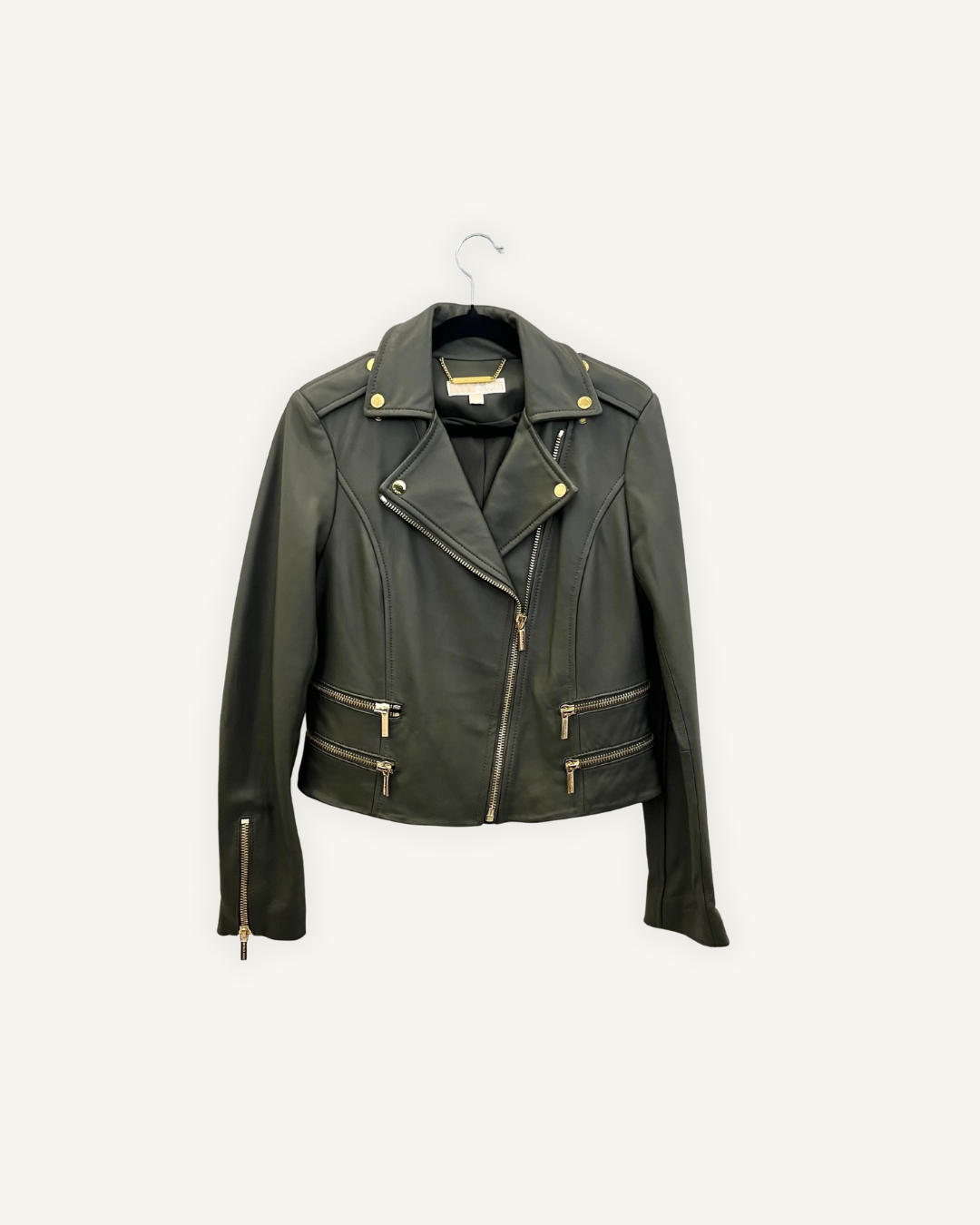 Giacca biker Michael Kors in vera pelle