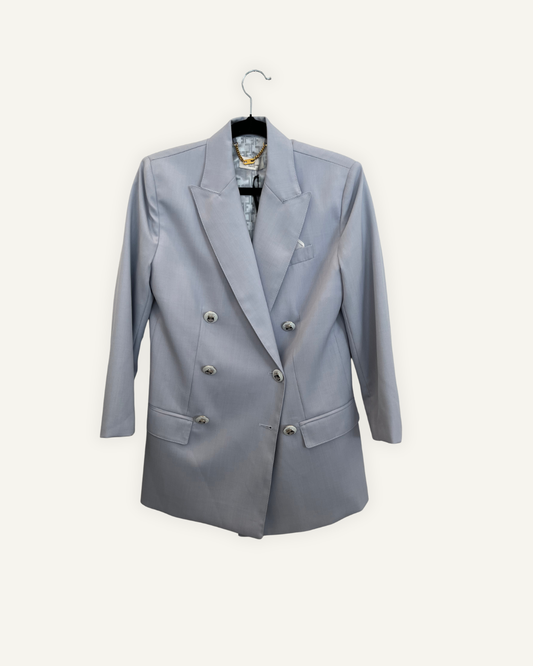 Blazer Elisabetta Franchi doppiopetto sartoriale con bottoni araldici