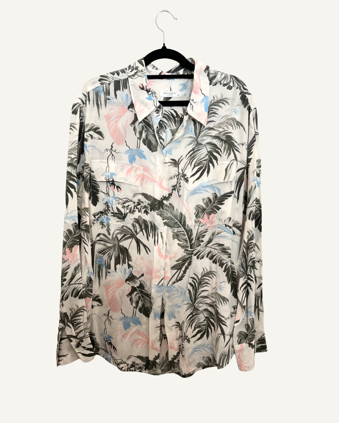 Camicia di Equipment Seta Stampa Tropicale
