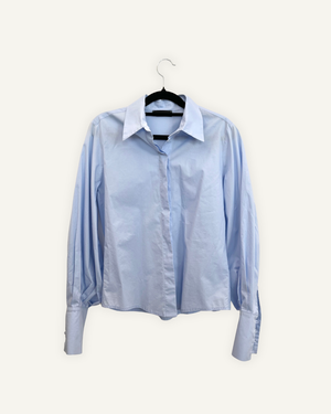 Camicia 961 Milano Sartoriale Azzurra con Polsini Scultorei
