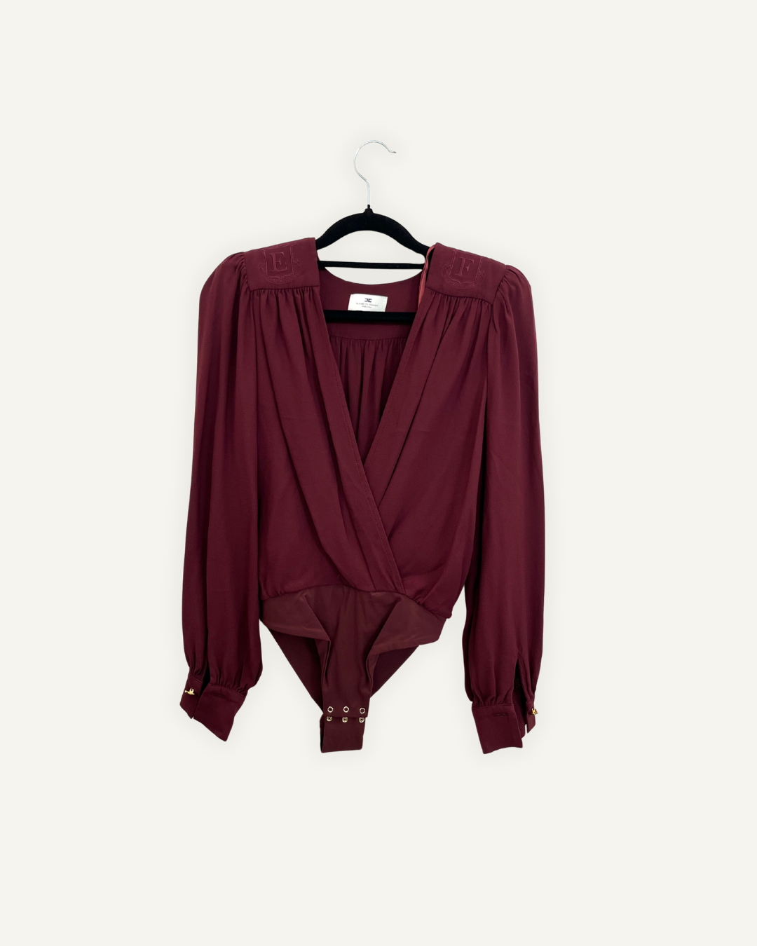 Body Elisabetta Franchi con scollo a contrasto e mostrine