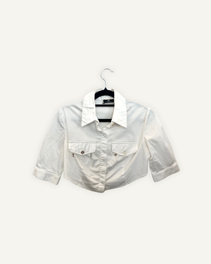 Camicia cropped Elisabetta Franchi strutturata con charm