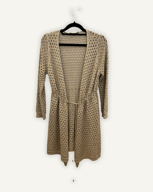 Cardigan Bruno Manetti traforato lungo Lurex