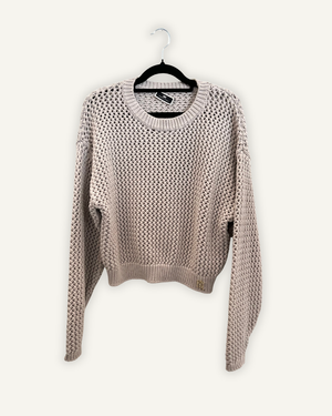 Maglia di Elisabetta Franchi a Trama Traforata con Logo Dorato