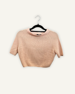 Maglia Cropped di Elisabetta Franchi a Costine con Manica Raglan