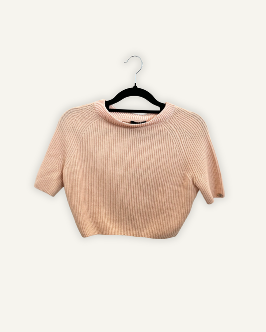 Maglia Cropped di Elisabetta Franchi a Costine con Manica Raglan