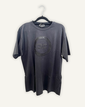 Elisabetta Franchi black T-shirt with embossed logo