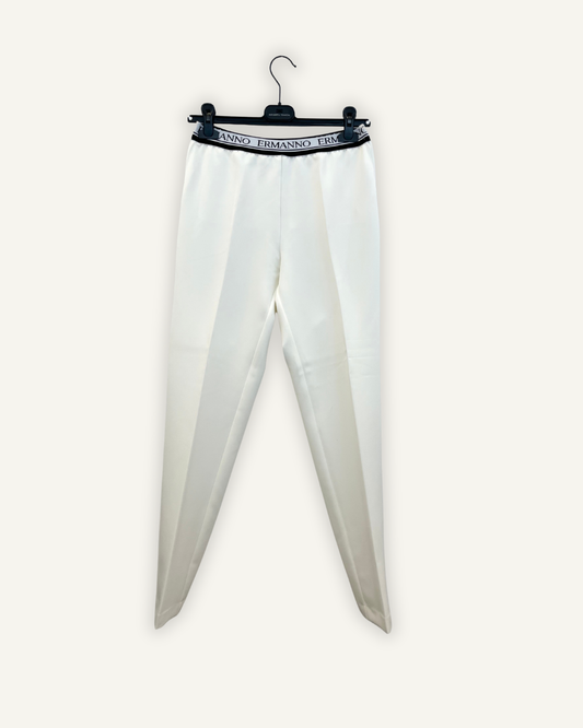 Pantalone sartoriale Ermanno con banda elastica logata
