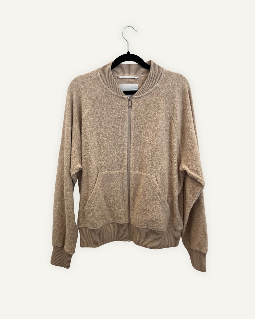 Giacca Felpa Max Mara in Spugna Cammello con Zip