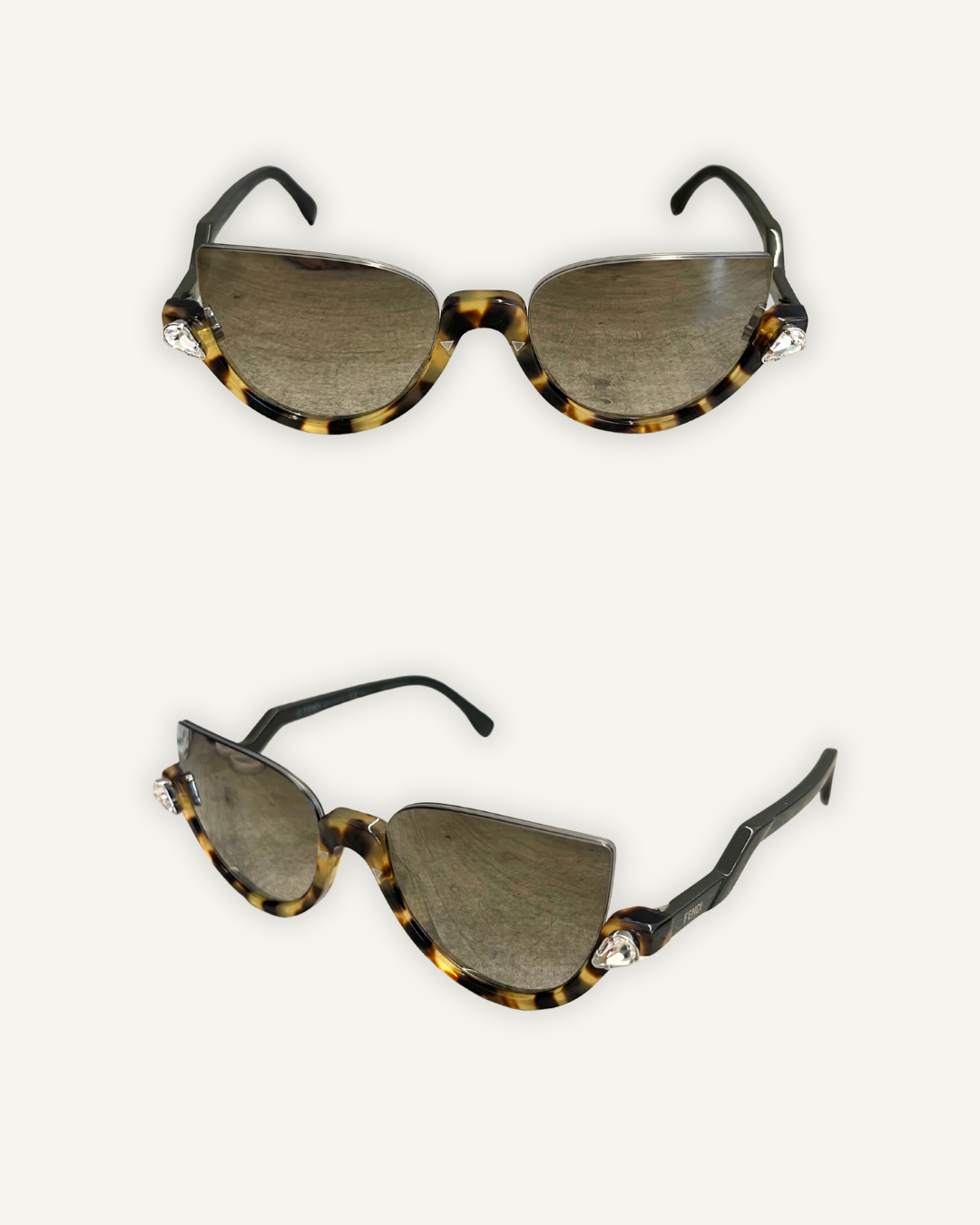 Occhiali da sole Fendi cat-eye tartarugati