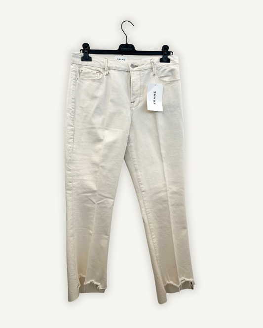 Jeans Frame cropped con fondo a taglio vivo