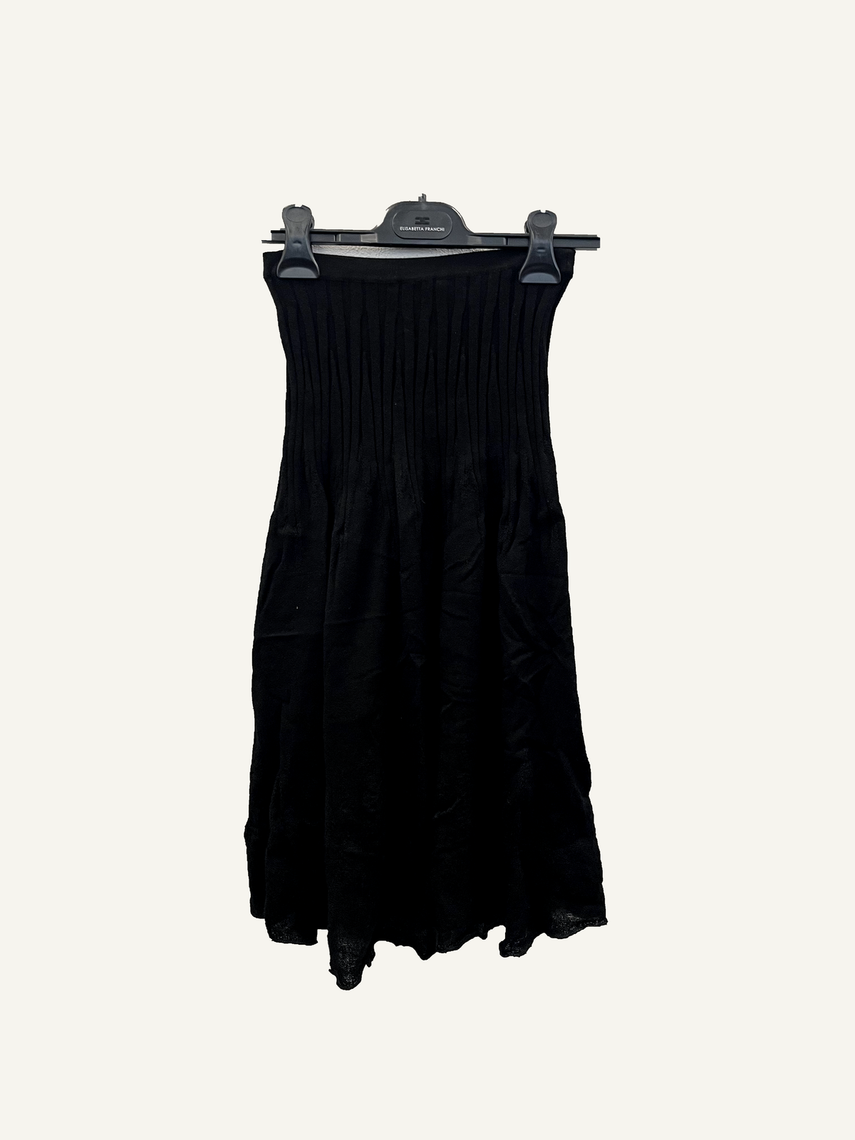 Gotha Black Wool Pencil Skirt