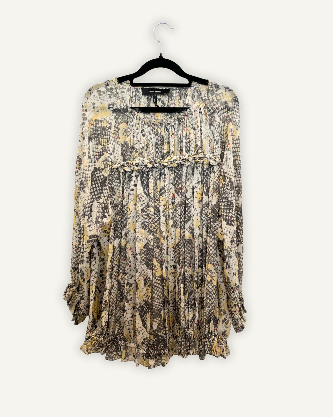 Blusa fluida di Isabel Marant in chiffon con stampa animalier