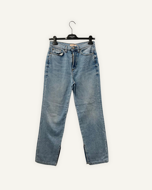 Jeans dritti Twin Set con spacchetti al fondo